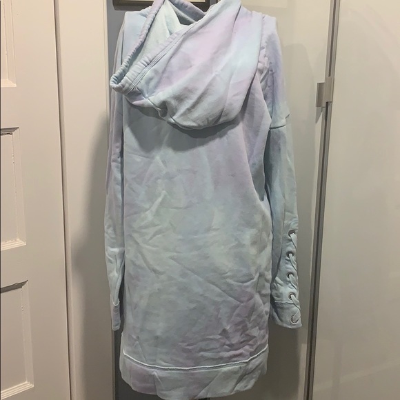 Hollister tunic length hoodie with laced sleeves S - Picture 2 of 2
